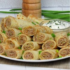 Нежные блинчики с мясом