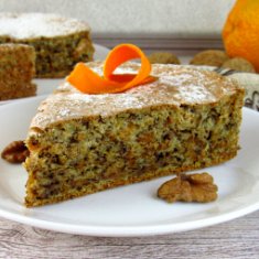 Тыквенный пирог с орехами и апельсином