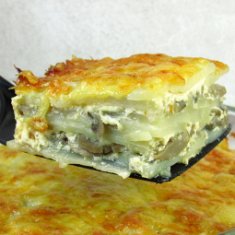 Картофельный гратен с грибами