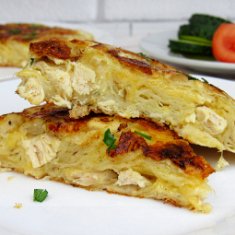 Пирог из лаваша с курицей за 15 минут
