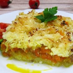 Запеченная рыба с овощами