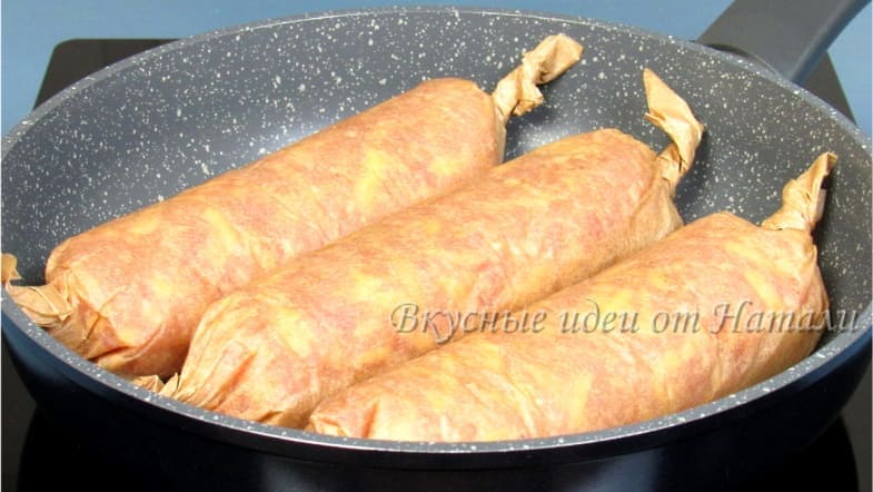 Мясной рулет на сковороде за 15 минут