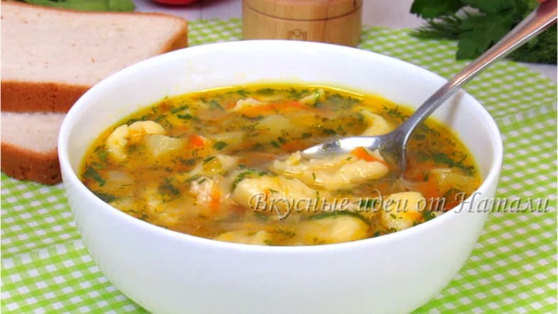 Куриный суп с клецками