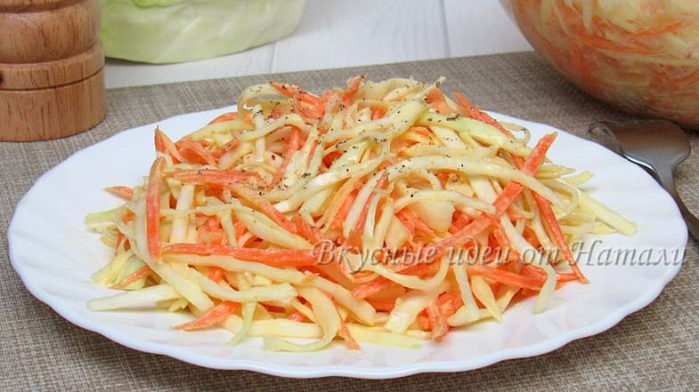Быстрый салат из капусты с морковью Коул Слоу