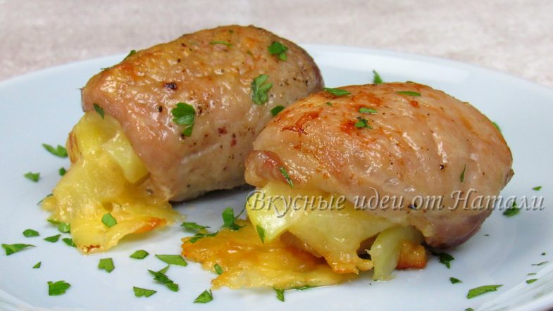 Рулеты из мяса с картофелем и сыром